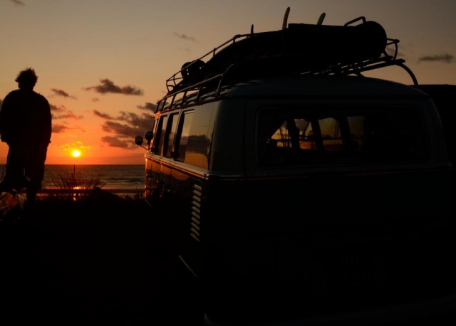 #VW in the #sunset in #Cornwall